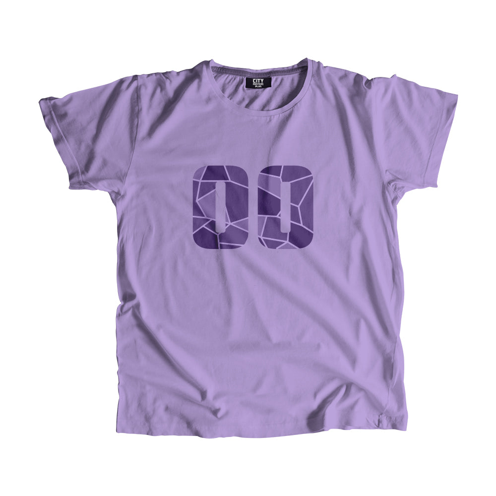 00 Number Men Unisex T-Shirt (Iris Lavender)