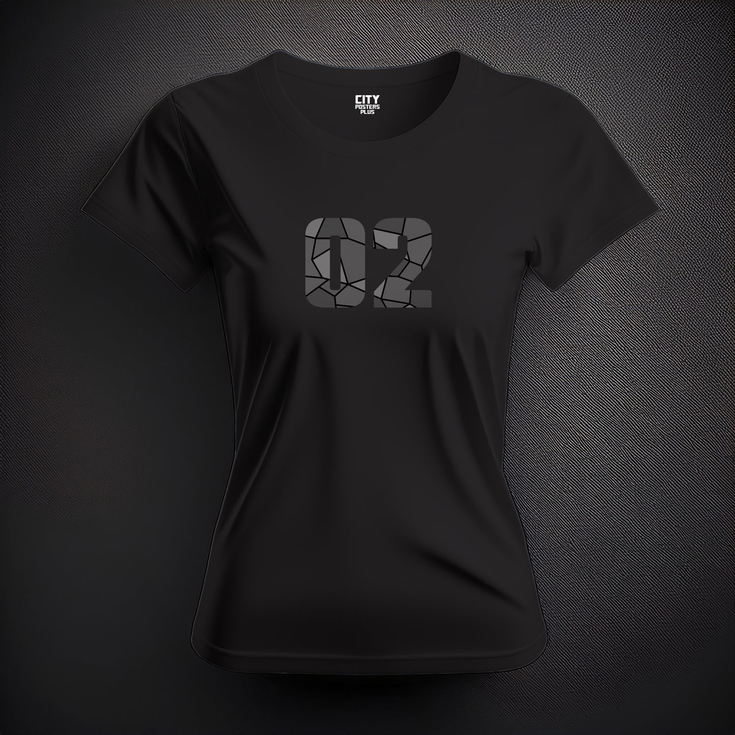02 Number Women T-Shirt (Black)