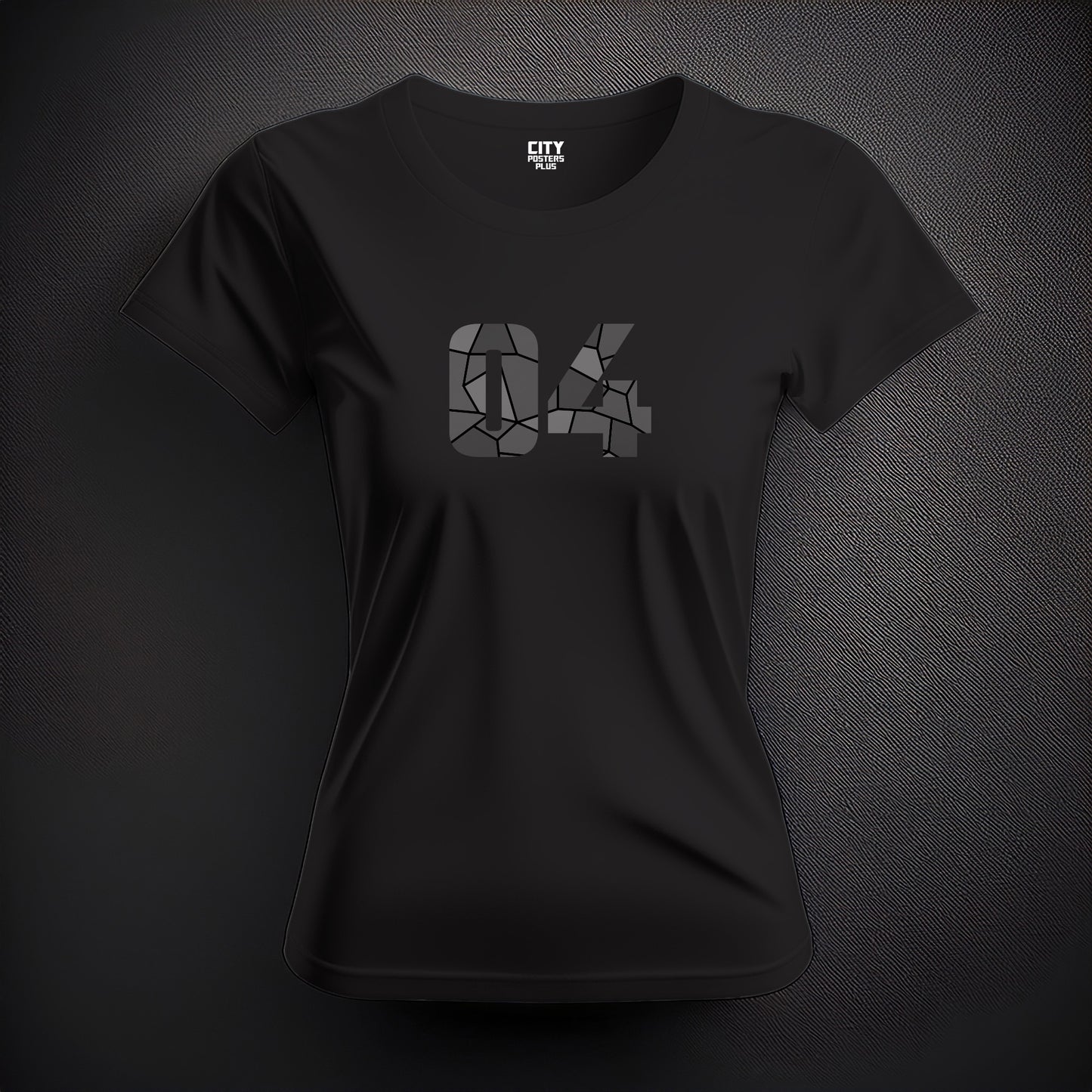 04 Number Women T-Shirt (Black)