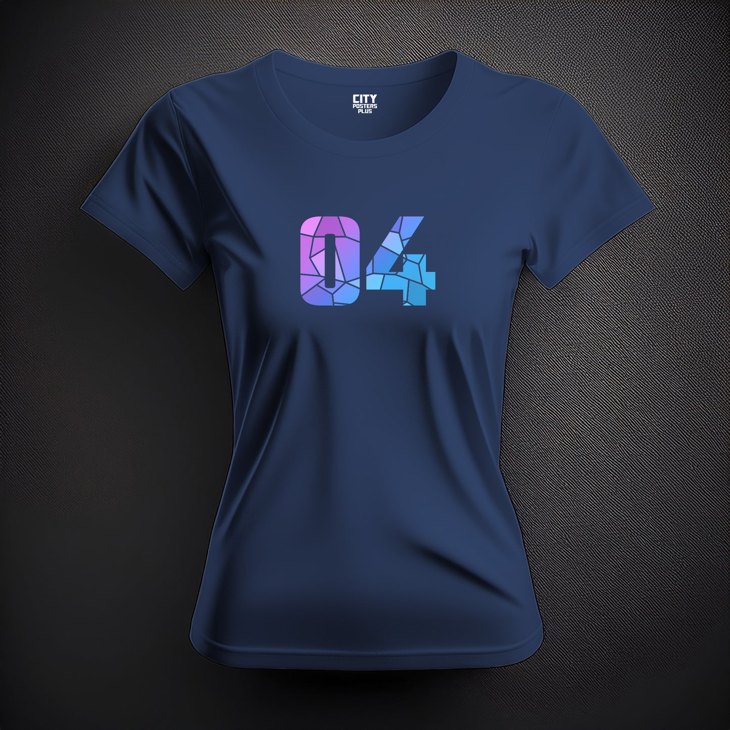 04 Number Women T-Shirt (Navy Blue)