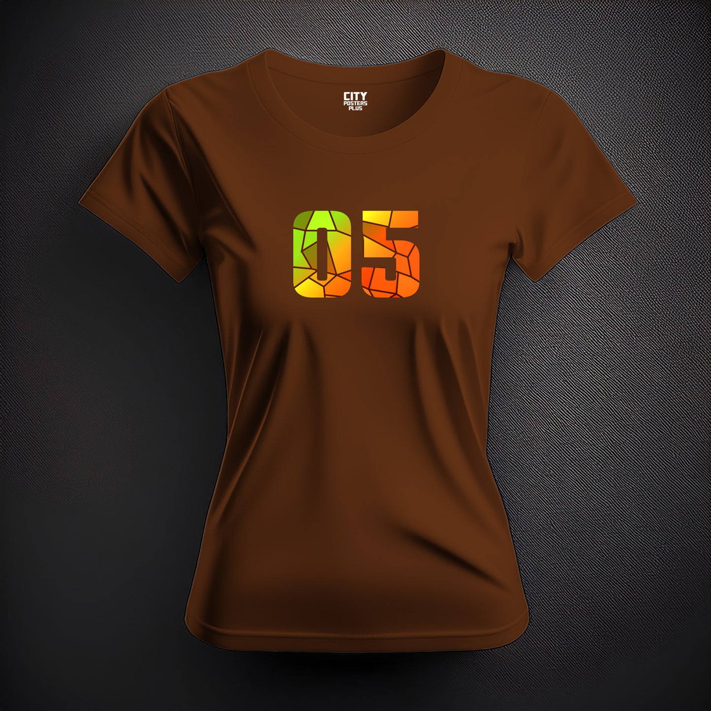 05 Number Women T-Shirt (Brown)