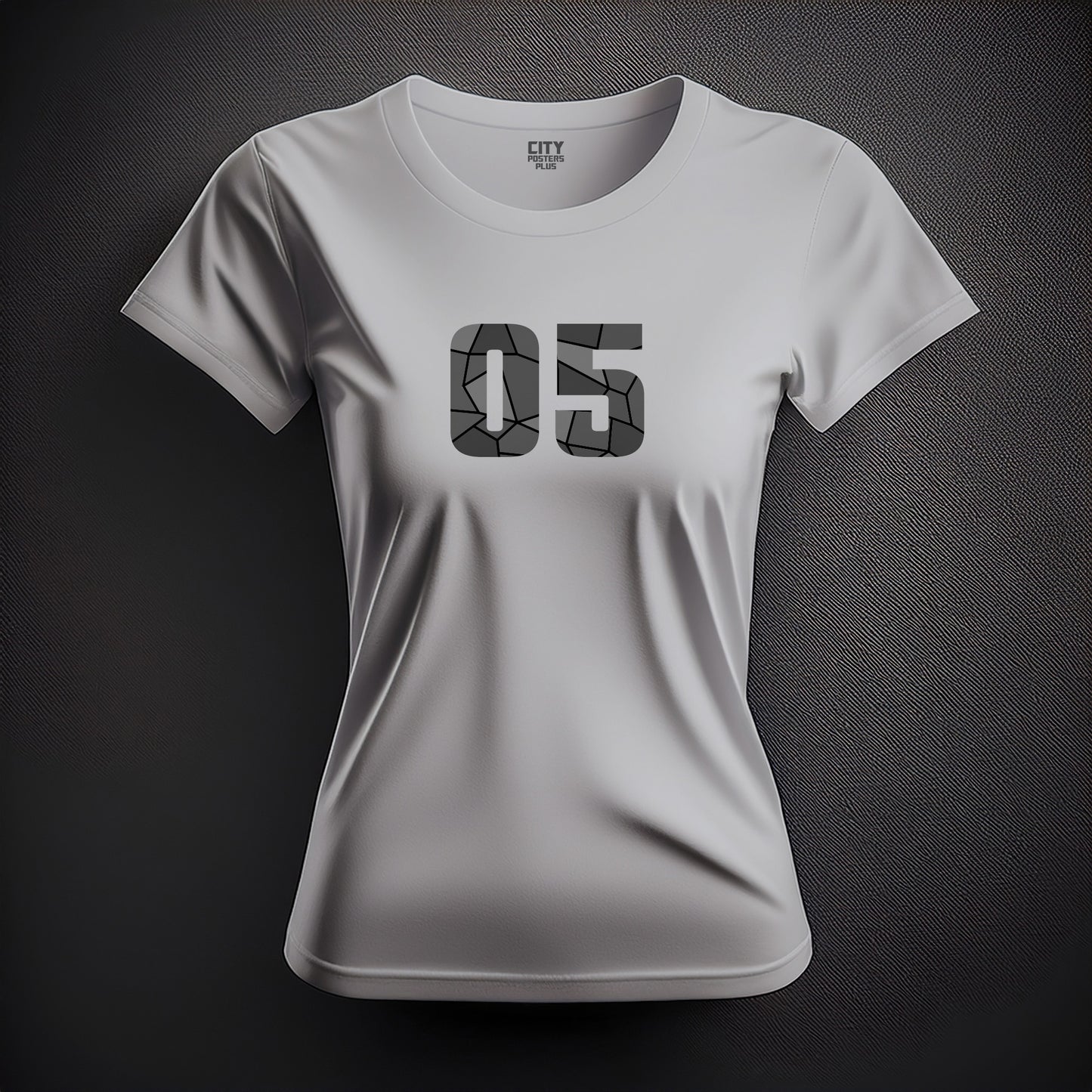 05 Number Women T-Shirt (Melange Grey)