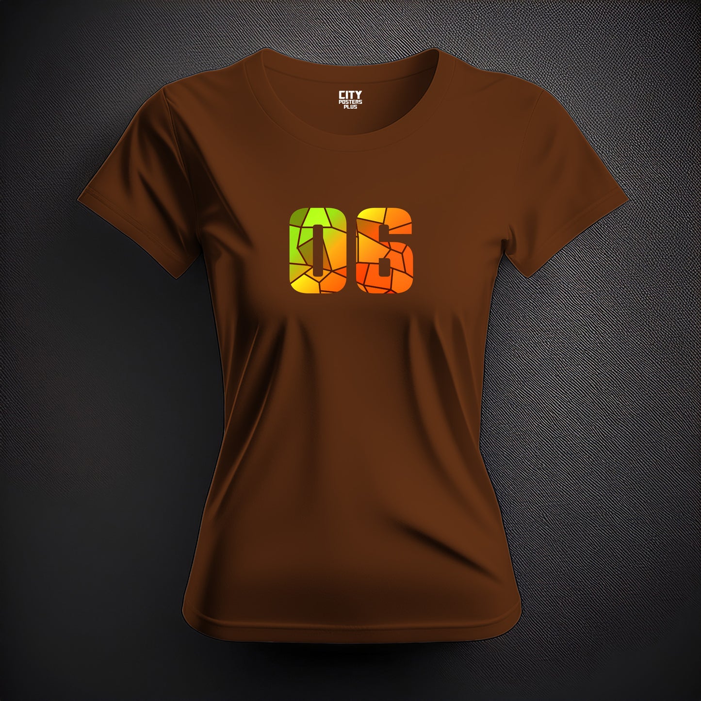 06 Number Women T-Shirt (Brown)