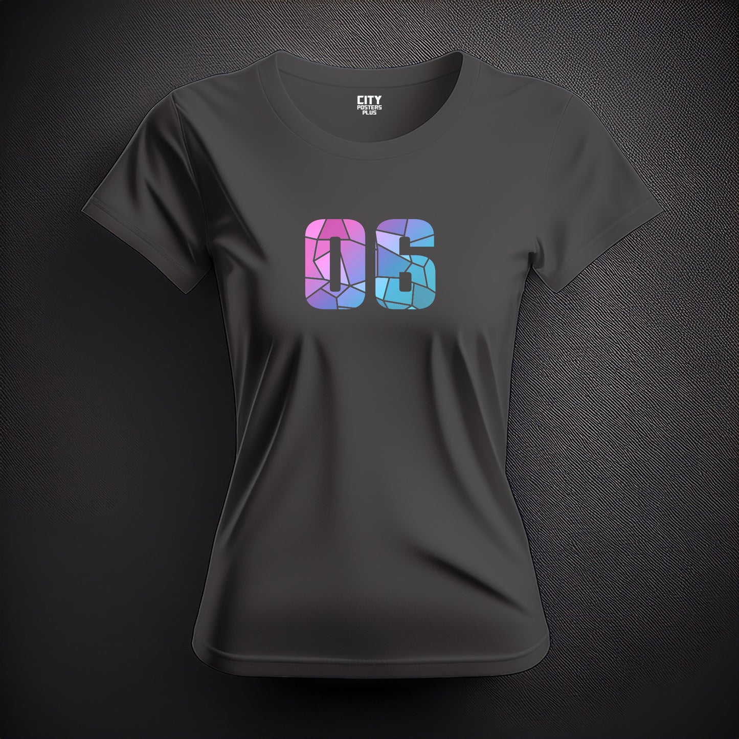06 Number Women T-Shirt (Charcoal Grey)