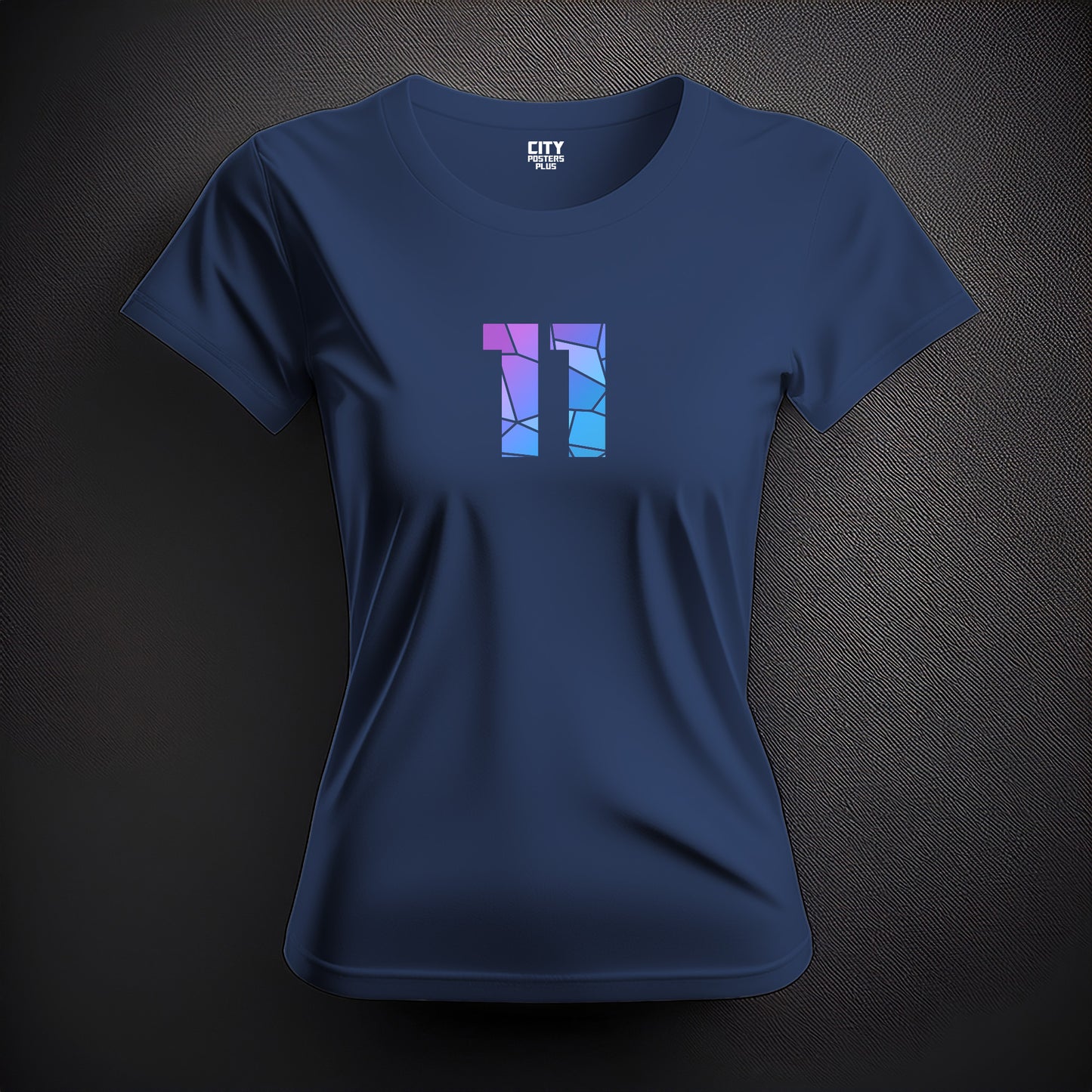 11 Number Women T-Shirt (Navy Blue)