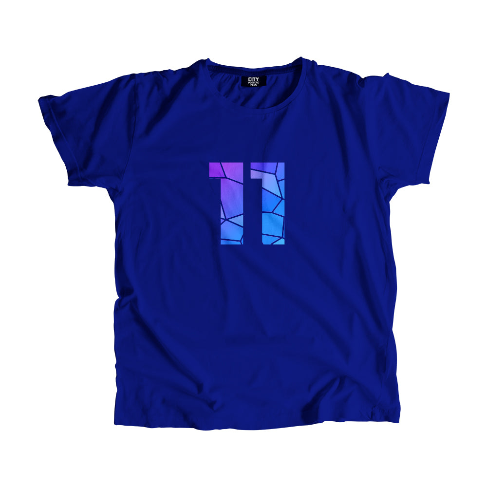 11 Number Men Unisex T-Shirt (Royal Blue)