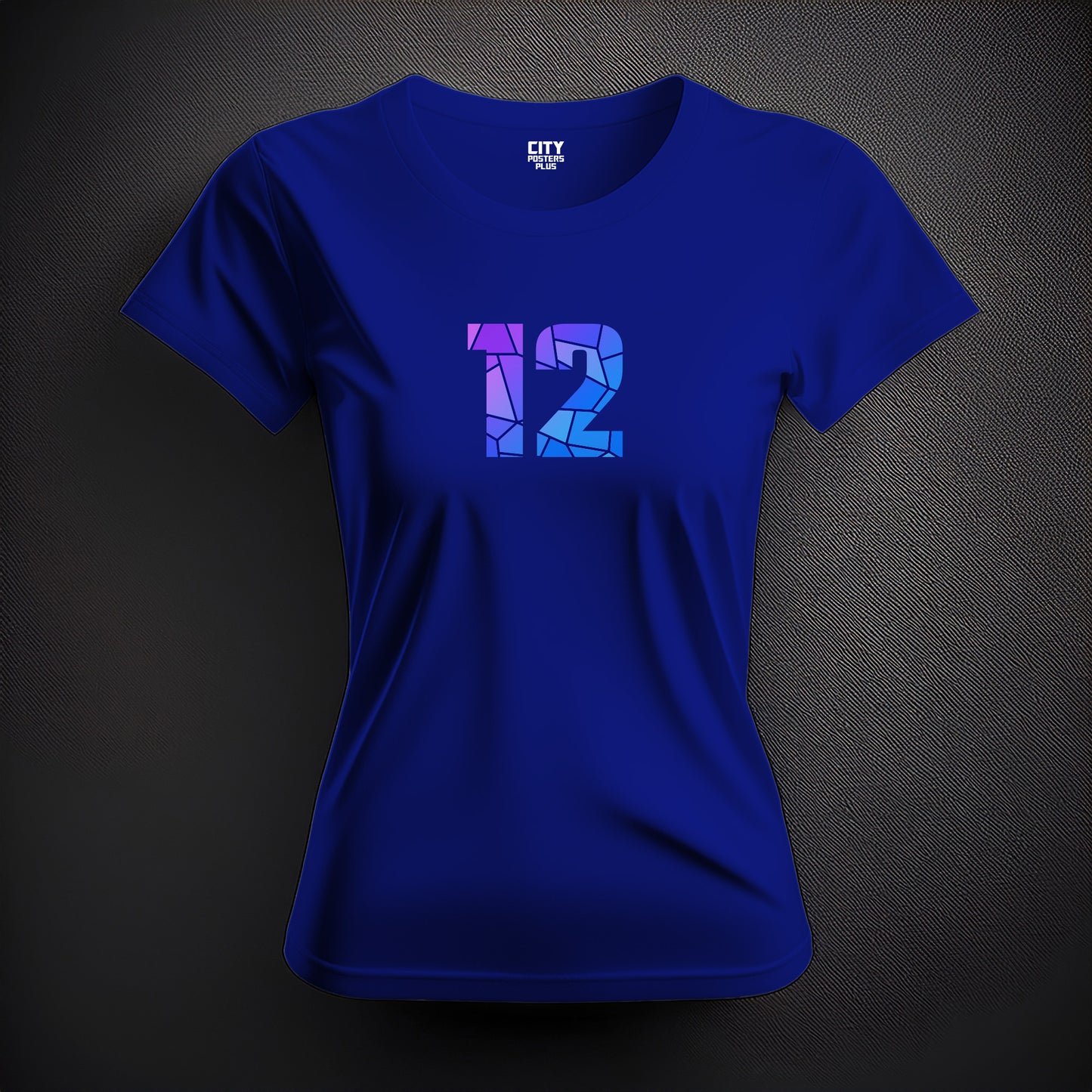 12 Number Women T-Shirt (Royal Blue)