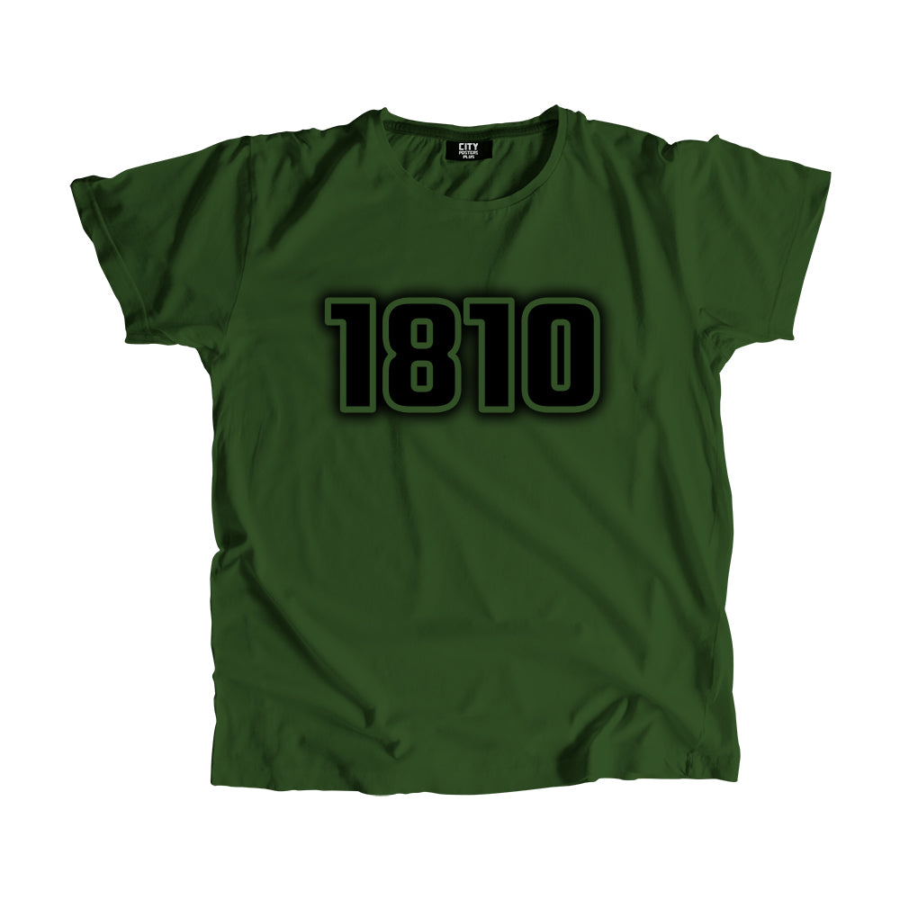 1810 Year Men Unisex T-Shirt (Olive Green)