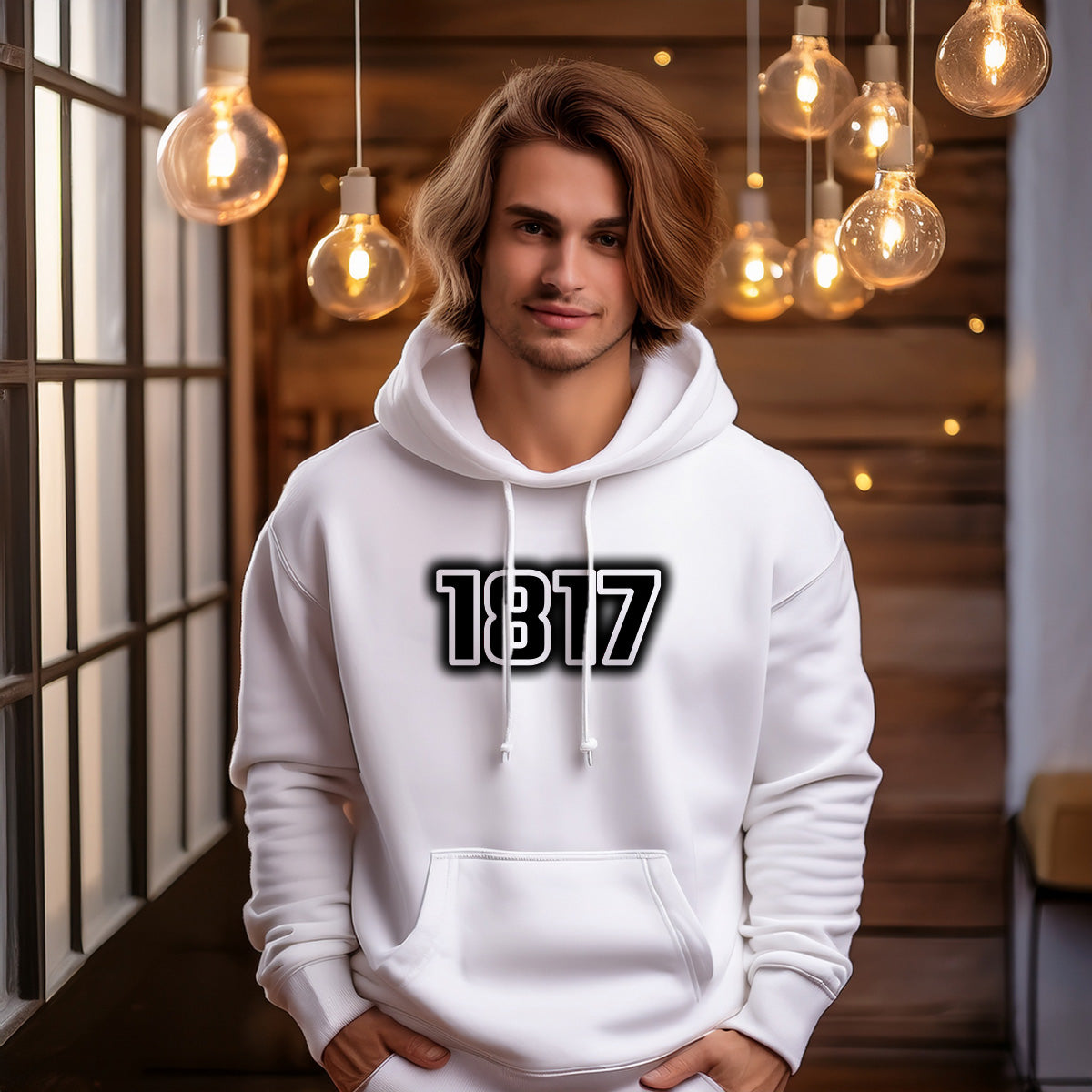1817 Year Men Unisex Hoodie (White)