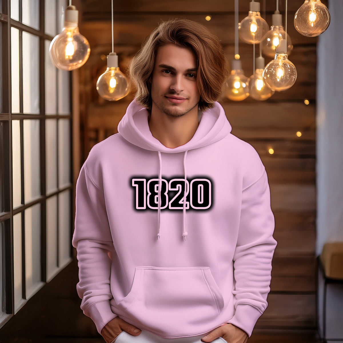 1820 Year Men Unisex Hoodie (Light Pink)