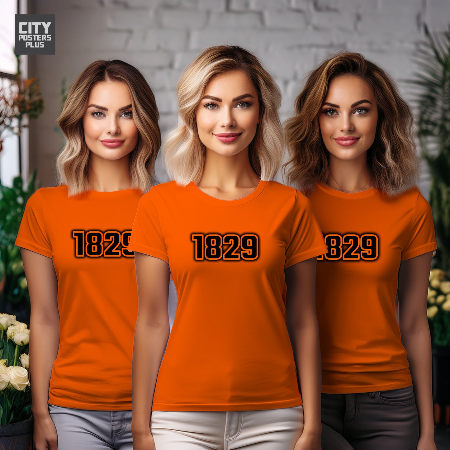 1829 Year Women T-Shirt (Orange)