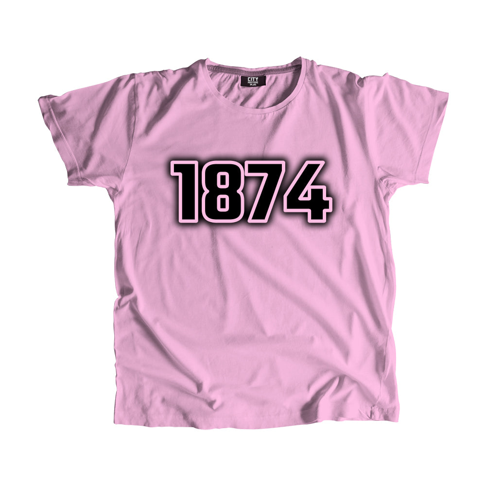1874 Year Men Unisex T-Shirt (Light Pink)