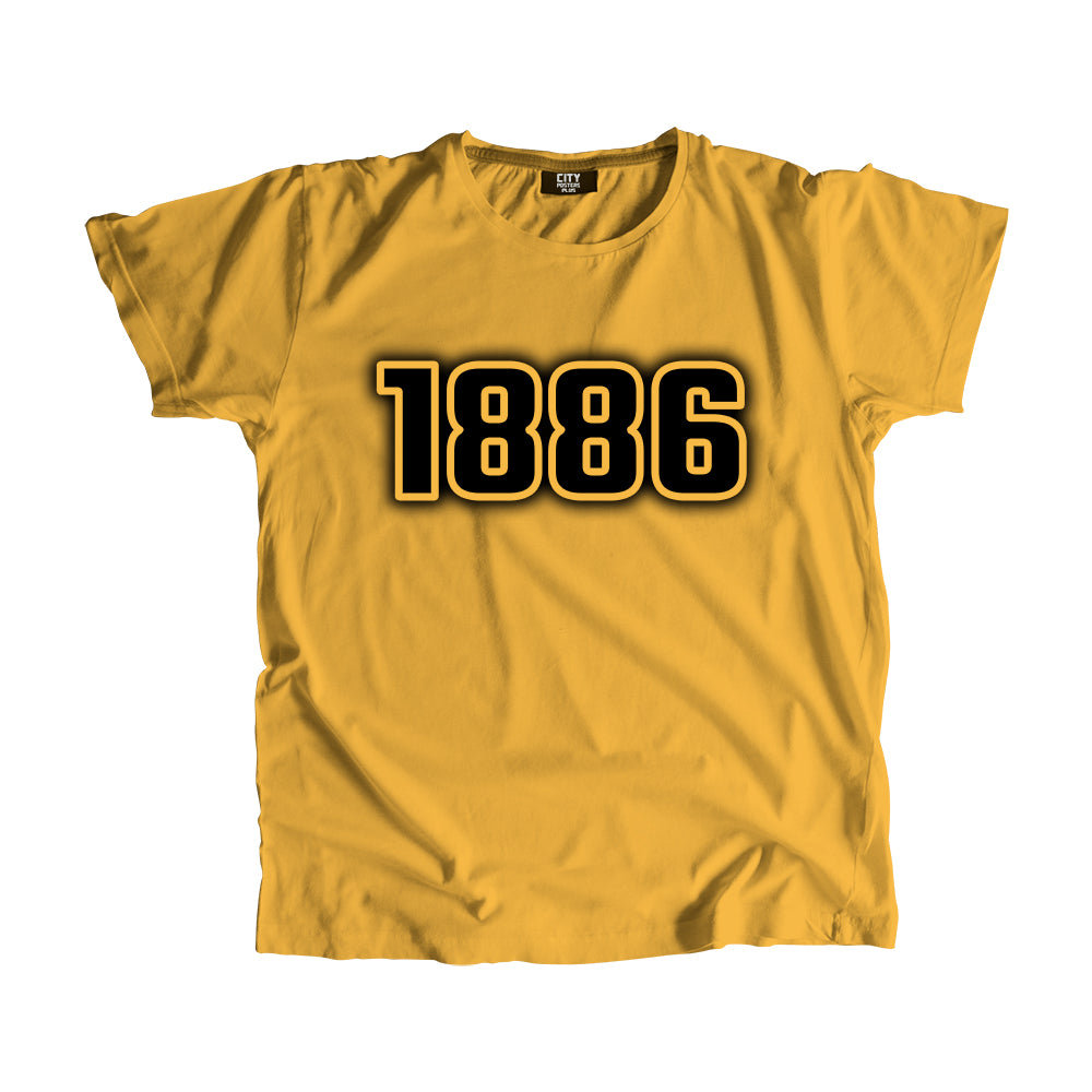 1886 Year Men Unisex T-Shirt (Golden Yellow)