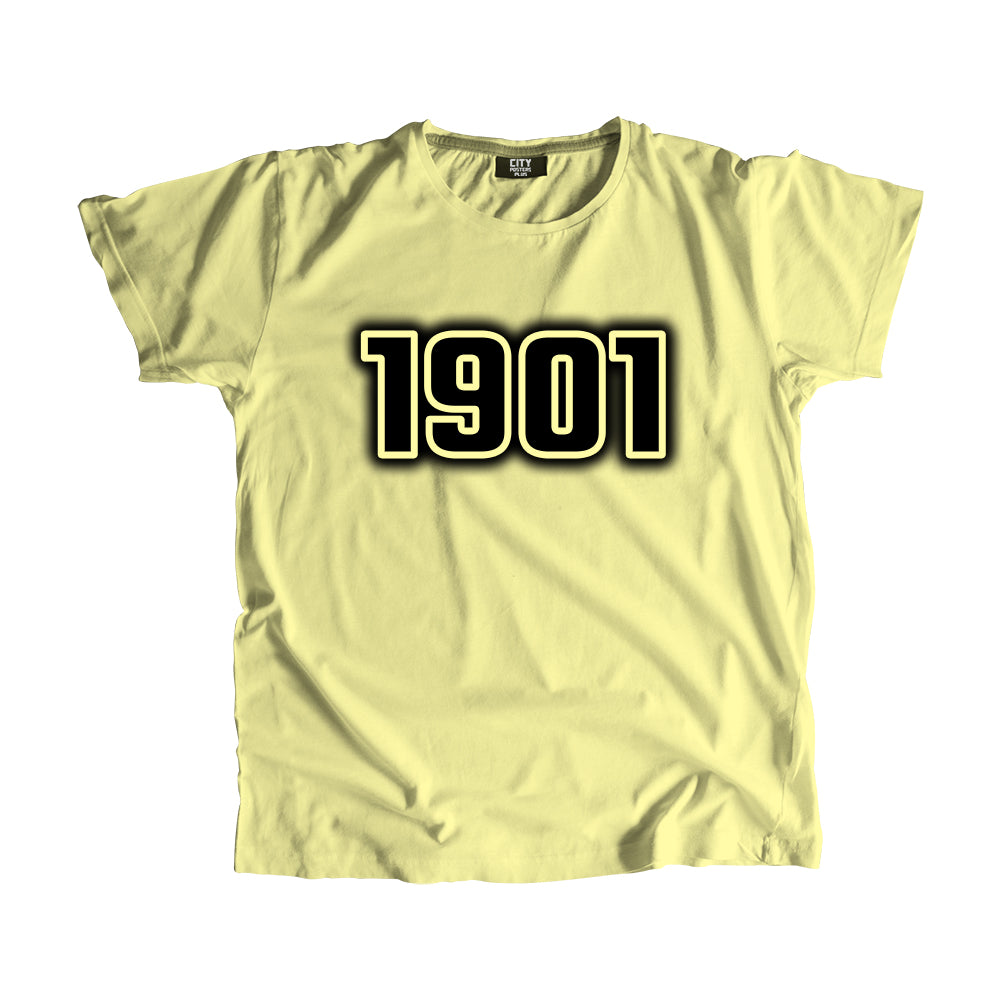 1901 Year Men Unisex T-Shirt (Butter Yellow)