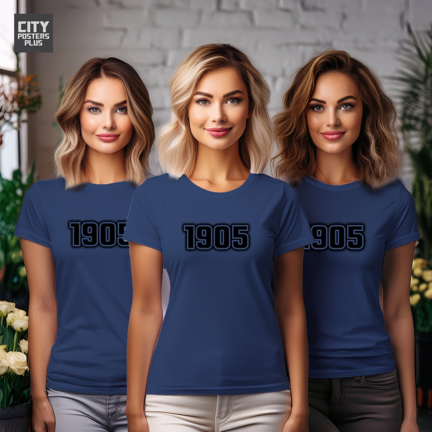 1905 Year Women T-Shirt (Navy Blue)