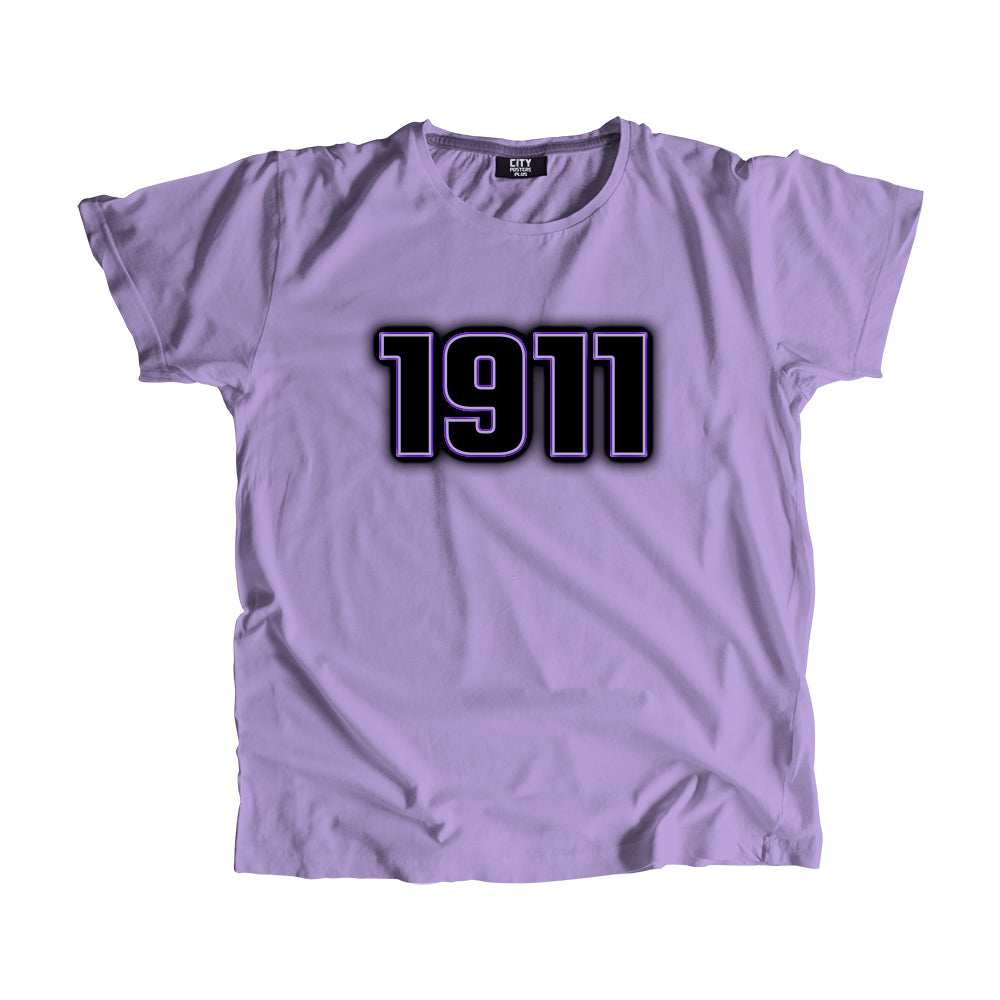 1911 Year Men Unisex T-Shirt (Iris Lavender)