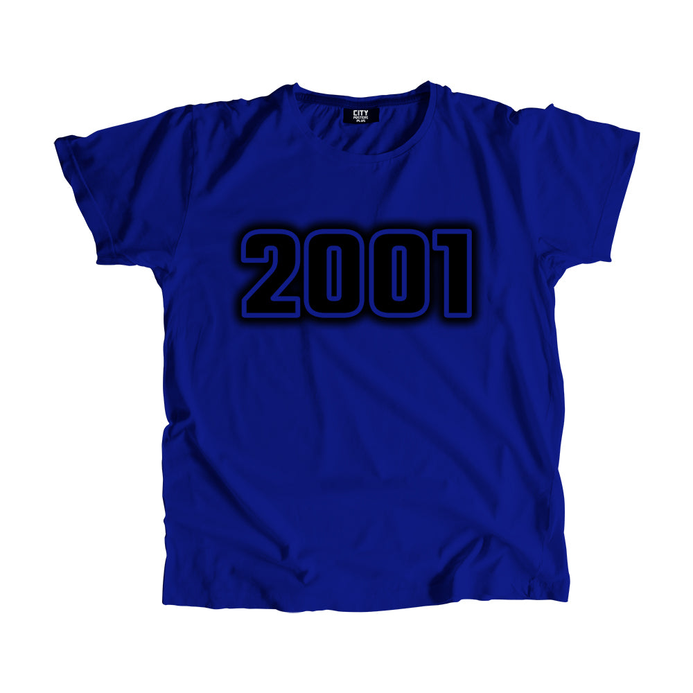 2001 Year Men Unisex T-Shirt (Royal Blue)