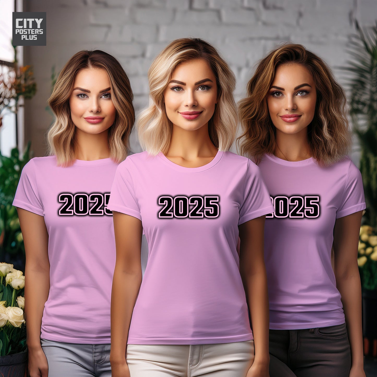 2025 Year Women T-Shirt (Light Pink)
