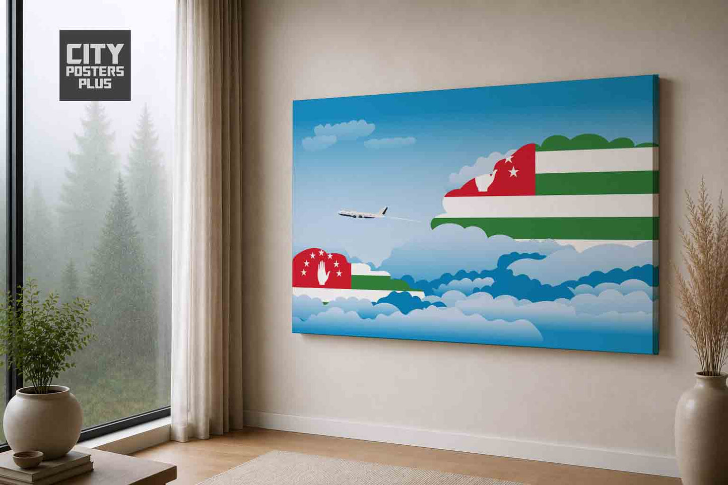 Abkhazia Day Clouds Canvas Framed Prints | Country & City Wall Art | City Posters Plus