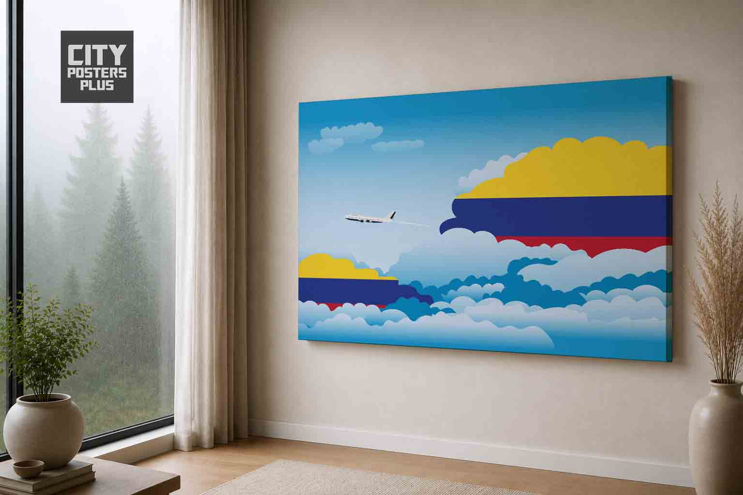 Colombia Day Clouds Canvas Framed Prints | Country & City Wall Art | City Posters Plus