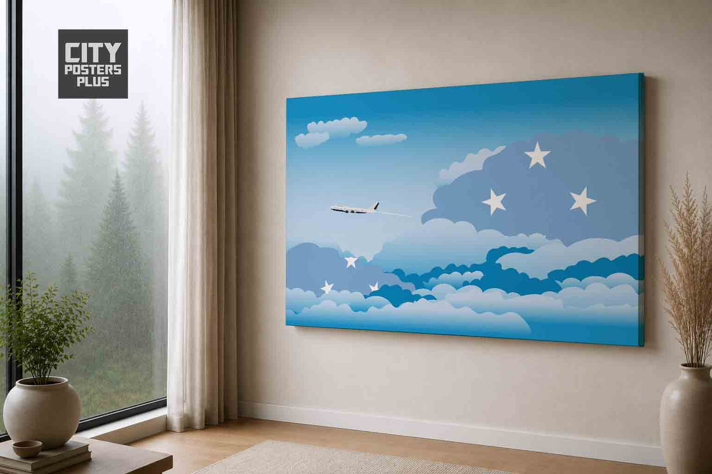 Micronesia Federated States Day Clouds Canvas Framed Prints | Country & City Wall Art | City Posters Plus