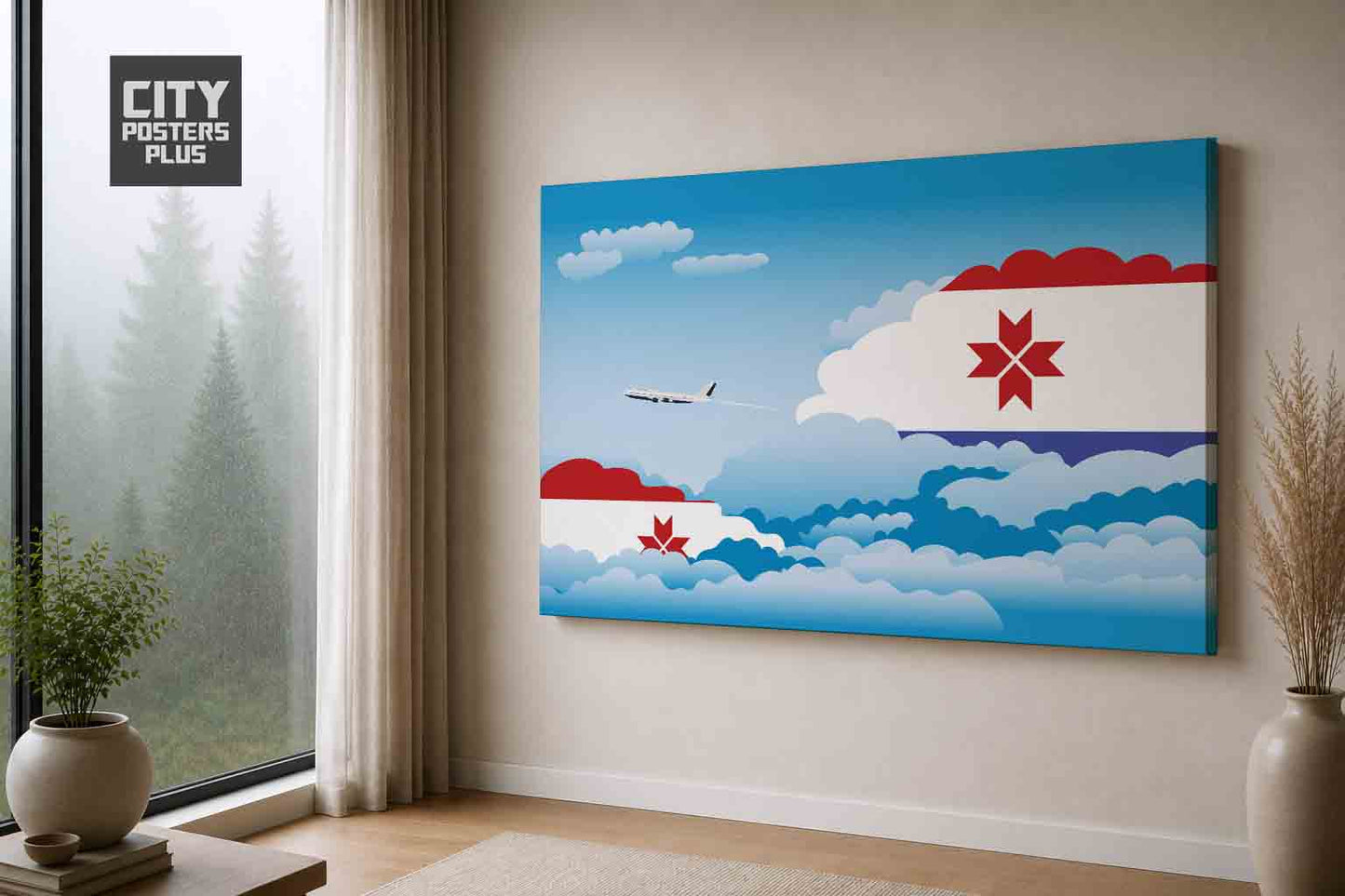 Mordovia Day Clouds Canvas Framed Prints | Country & City Wall Art | City Posters Plus