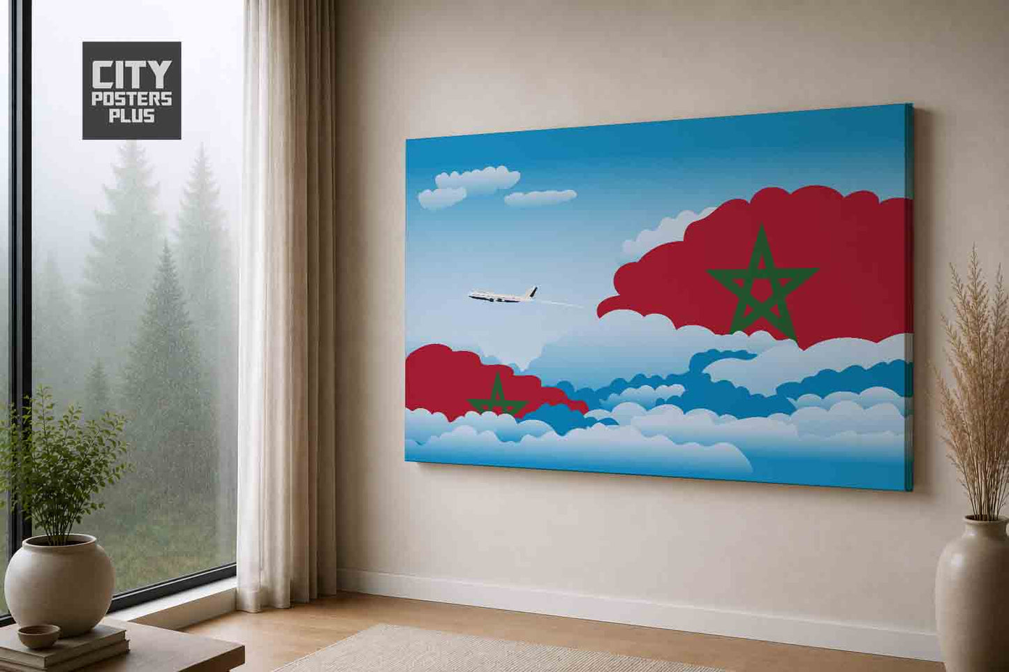Morocco Day Clouds Canvas Framed Prints | Country & City Wall Art | City Posters Plus