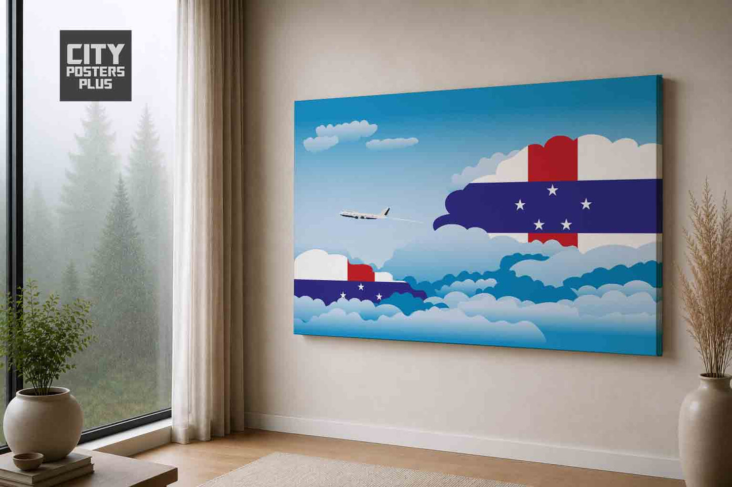 Netherlands Day Clouds Canvas Framed Prints | Country & City Wall Art | City Posters Plus