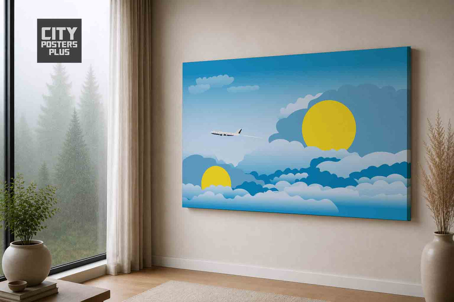 Palau Day Clouds Canvas Framed Prints | Country & City Wall Art | City Posters Plus