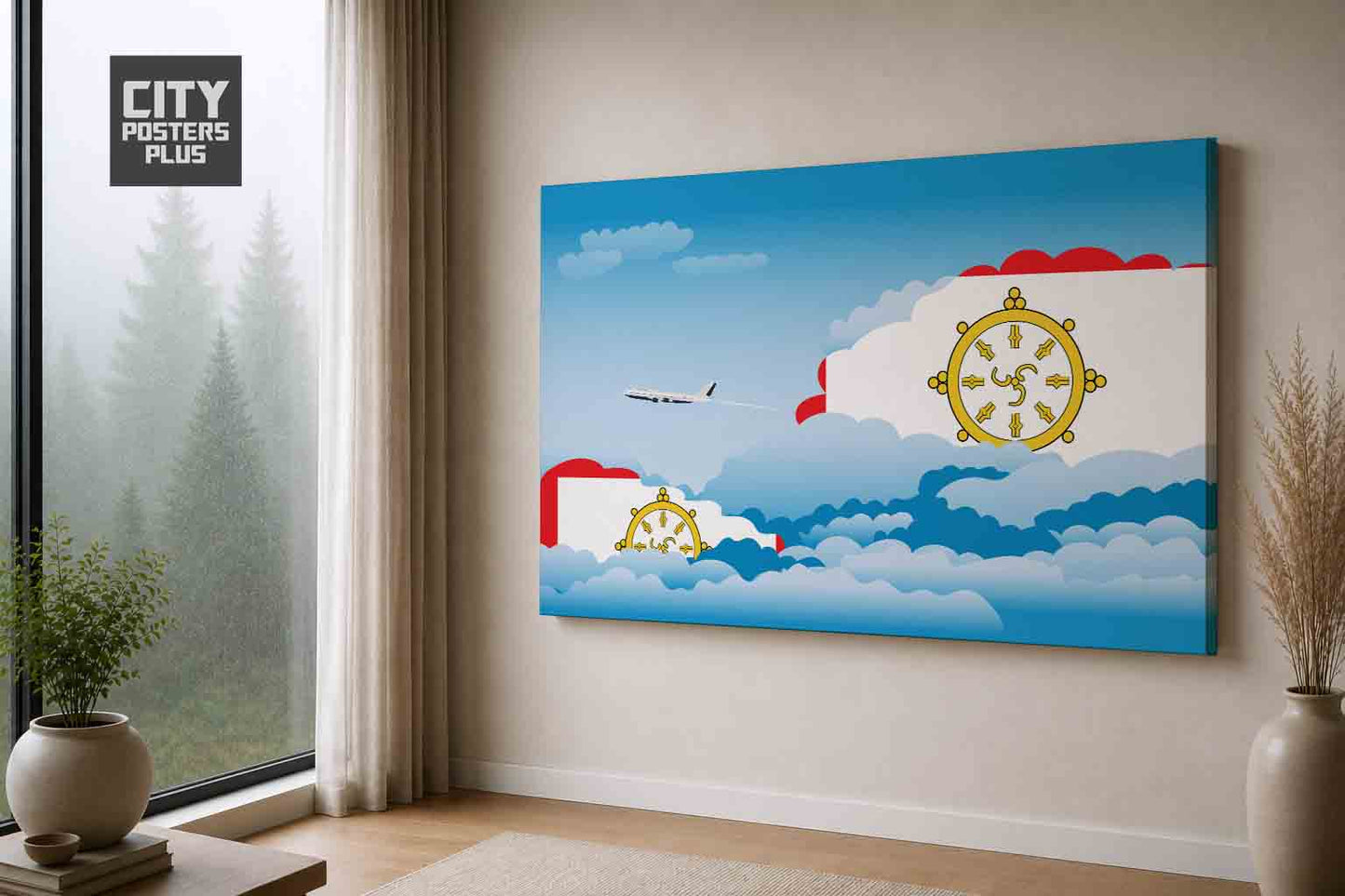 Sikkim Day Clouds Canvas Framed Prints | Country & City Wall Art | City Posters Plus