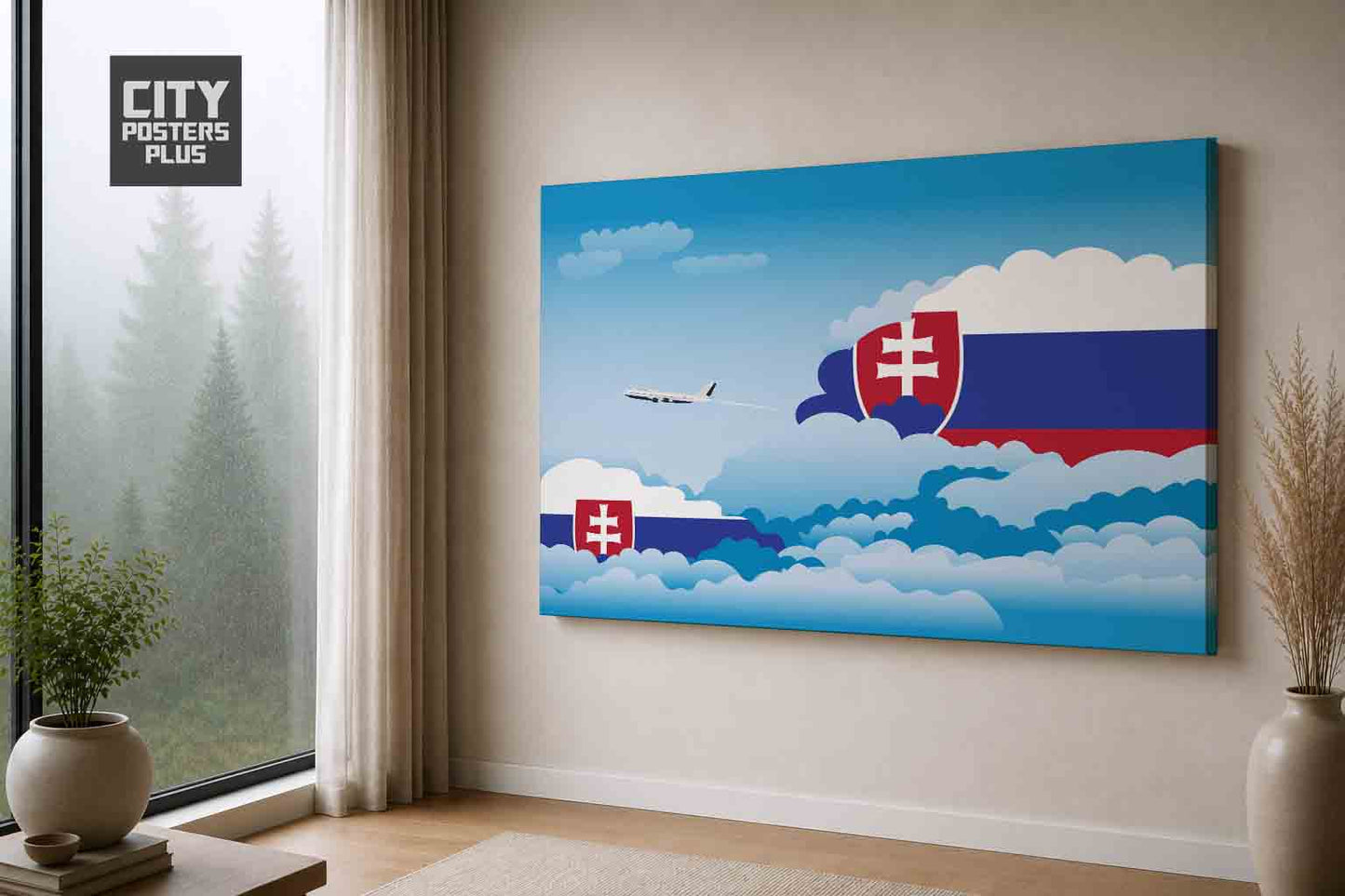 Slovakia Day Clouds Canvas Framed Prints | Country & City Wall Art | City Posters Plus