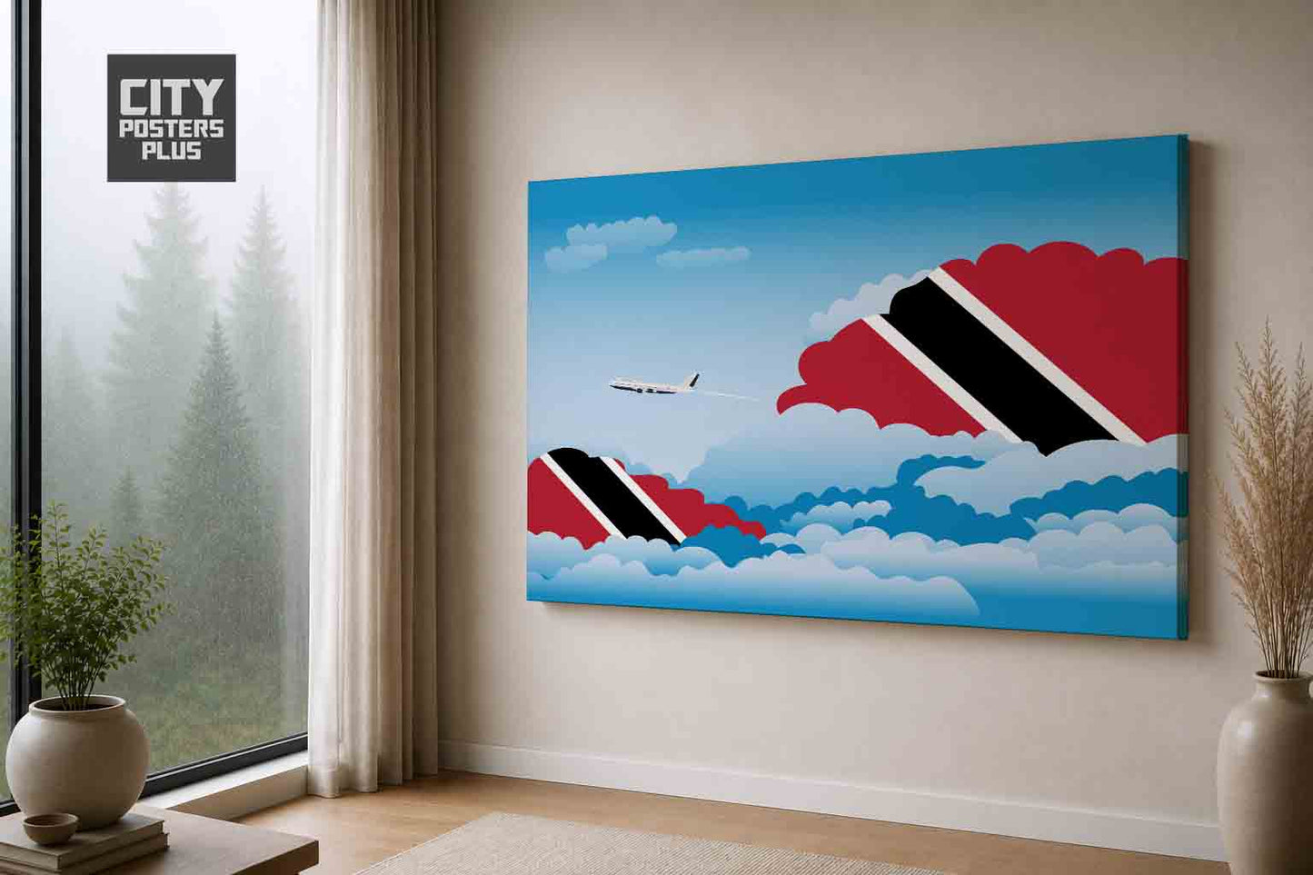 Trinidad and Tobago Day Clouds Canvas Framed Prints | Country & City Wall Art | City Posters Plus