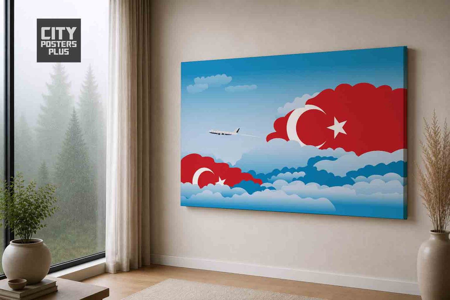 Turkey Day Clouds Canvas Framed Prints | Country & City Wall Art | City Posters Plus