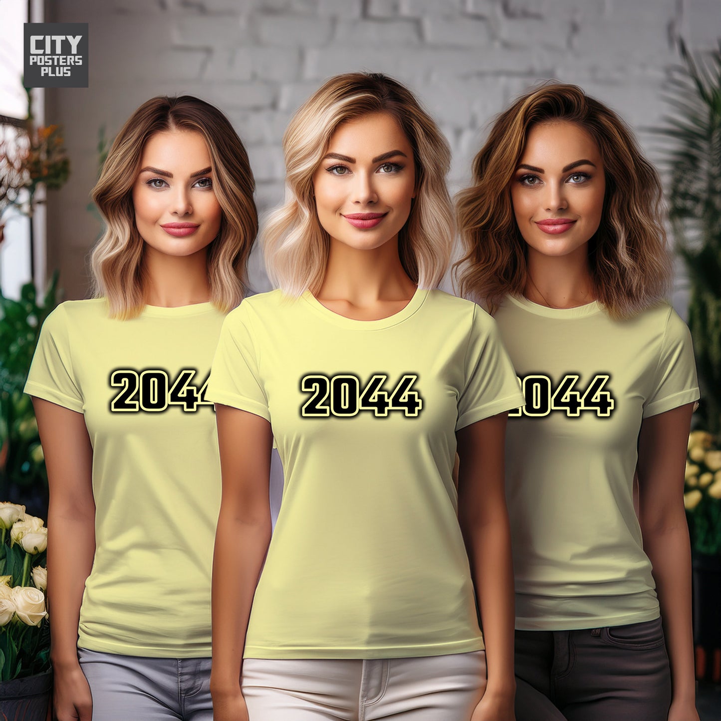 2044 Year Women T-Shirt (Butter Yellow)