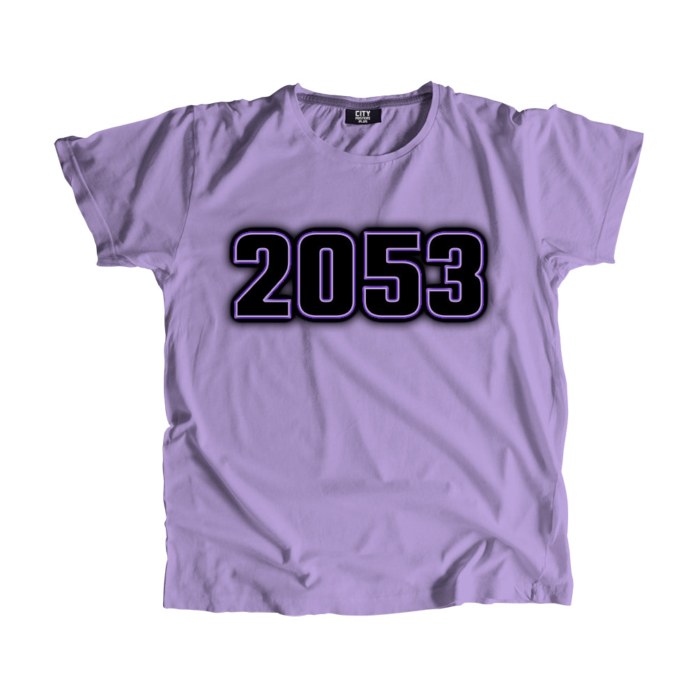 2053 Year Men Unisex T-Shirt (Iris Lavender)