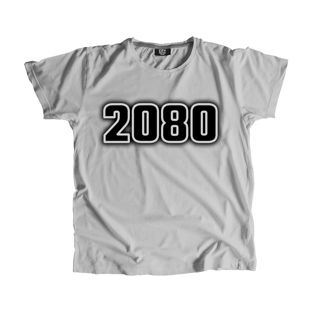2080 Year Men Unisex T-Shirt (Melange Grey)