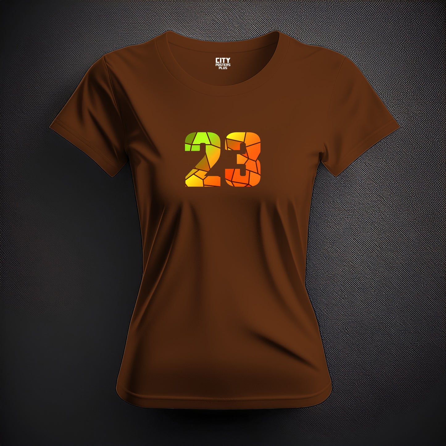 23 Number Women T-Shirt (Brown)