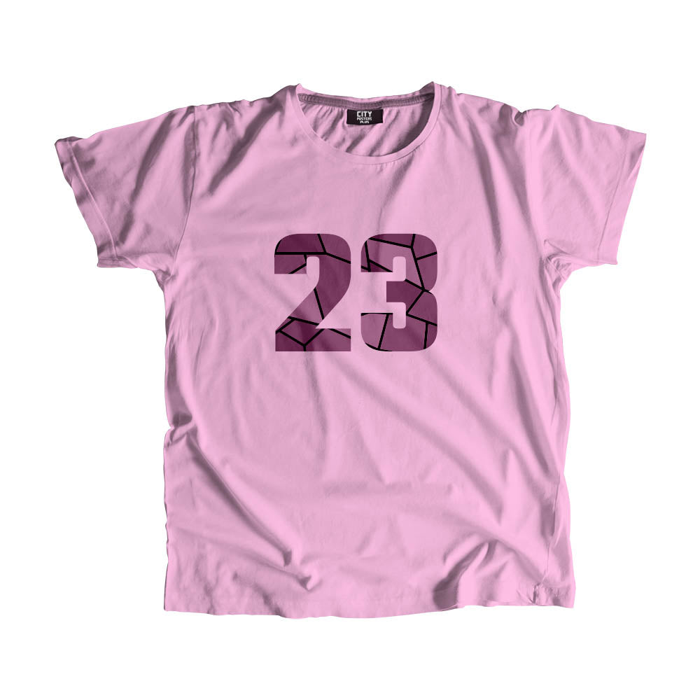 23 Number Men Unisex T-Shirt (Light Pink)