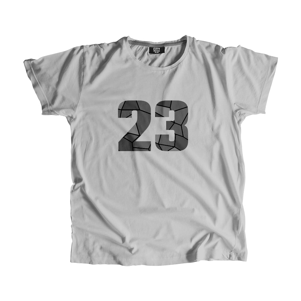 23 Number Men Unisex T-Shirt (Melange Grey)