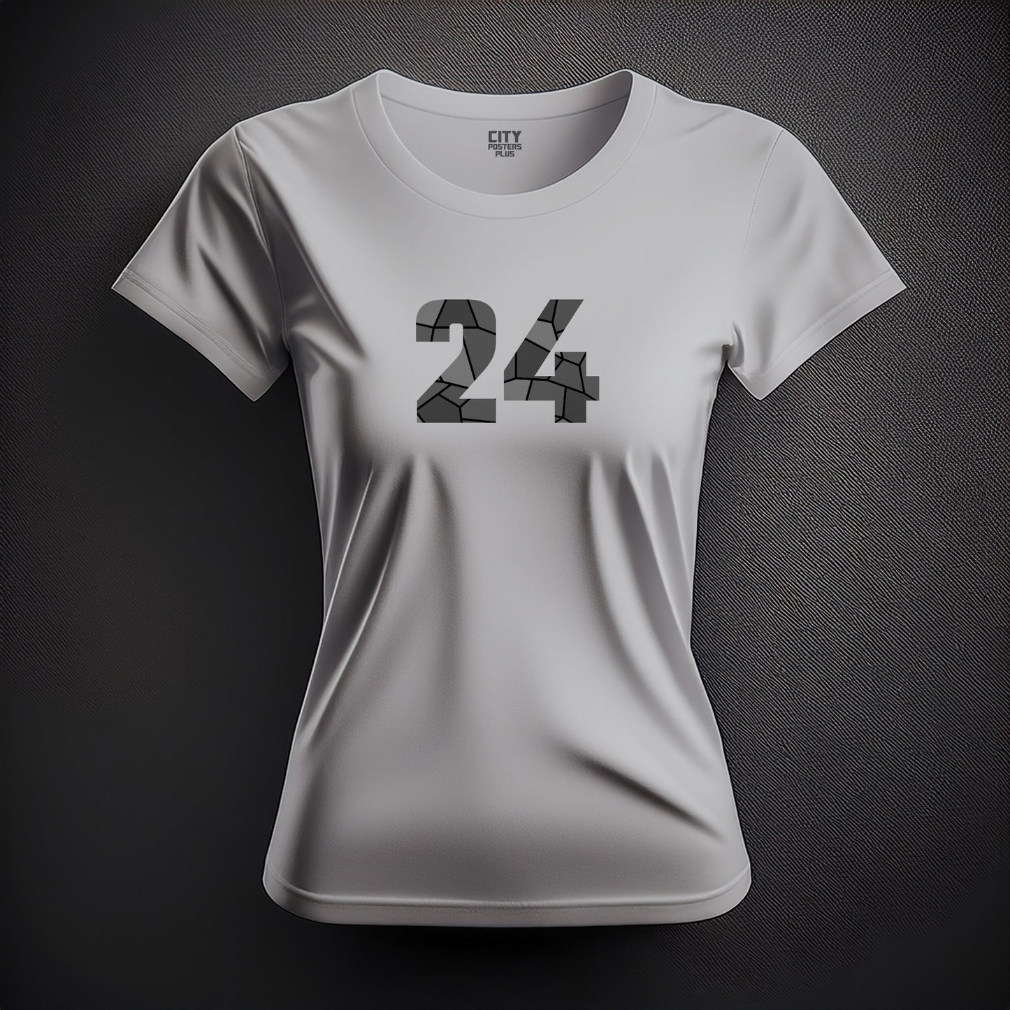 24 Number Women T-Shirt (Melange Grey)
