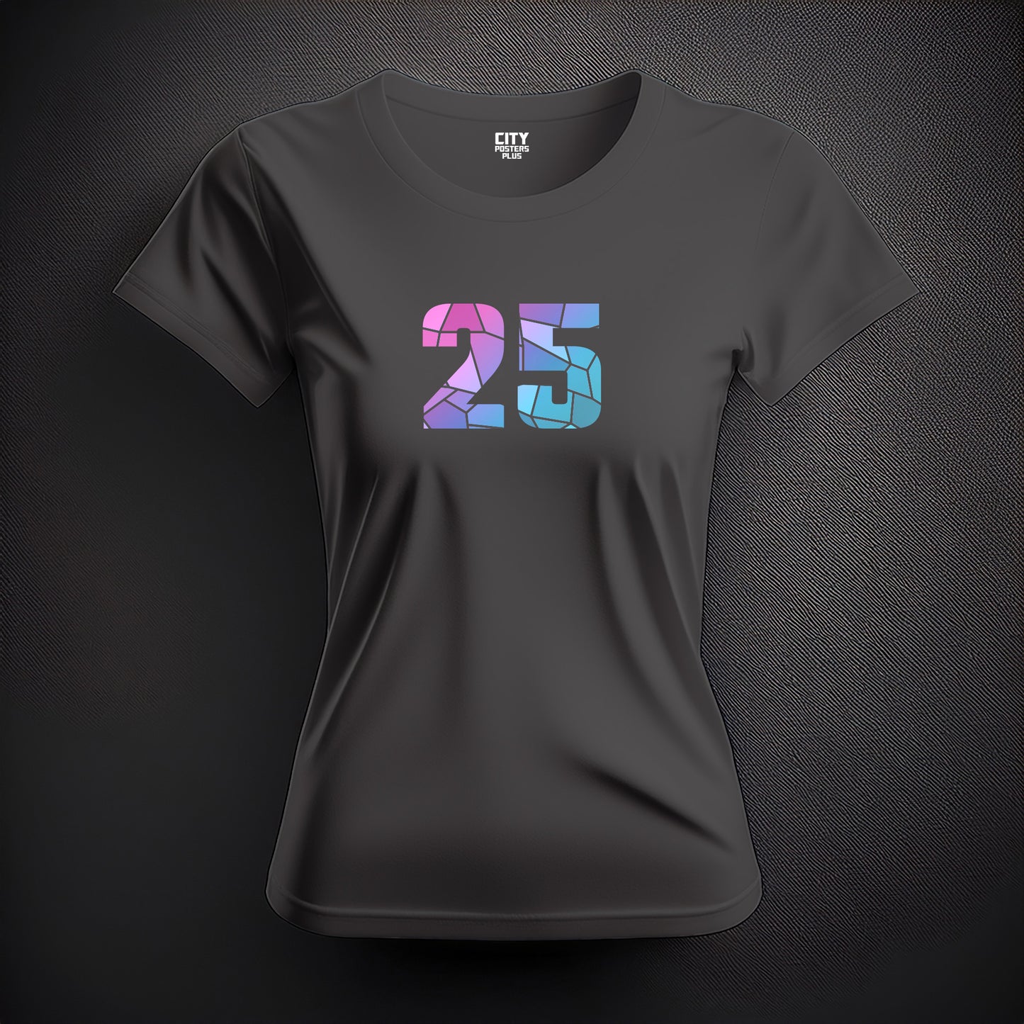 25 Number Women T-Shirt (Charcoal Grey)