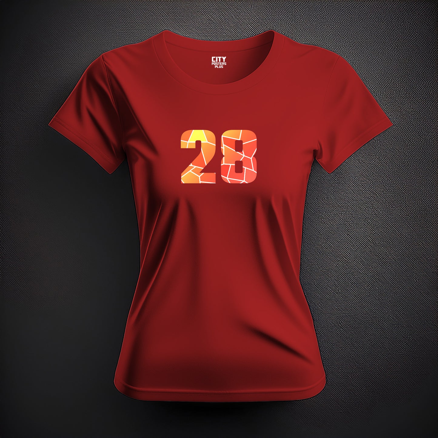 28 Number Women T-Shirt (Red)