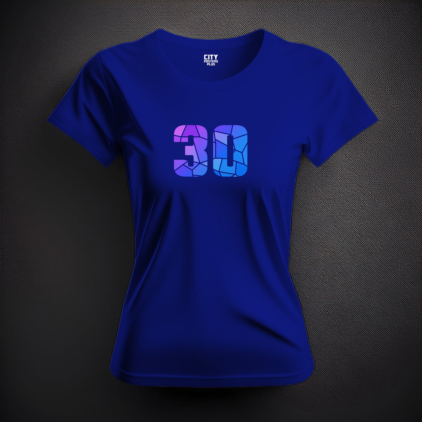 30 Number Women T-Shirt (Royal Blue)