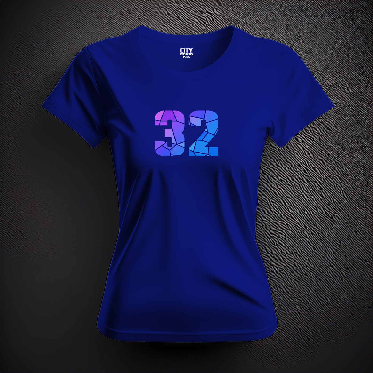 32 Number Women T-Shirt (Royal Blue)