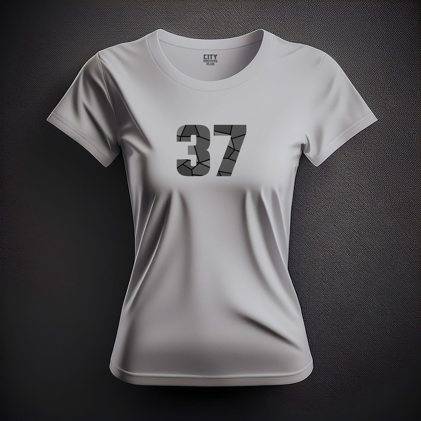37 Number Women T-Shirt (Melange Grey)