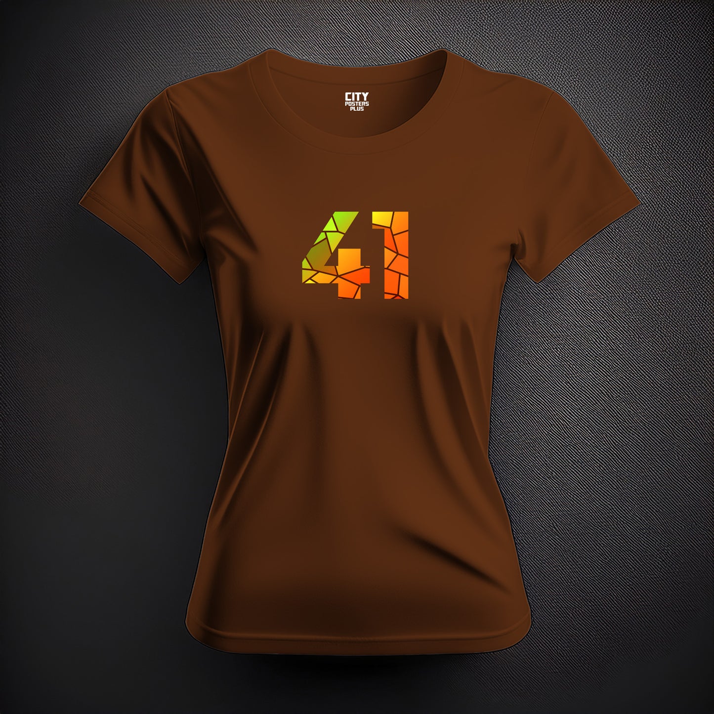 41 Number Women T-Shirt (Brown)