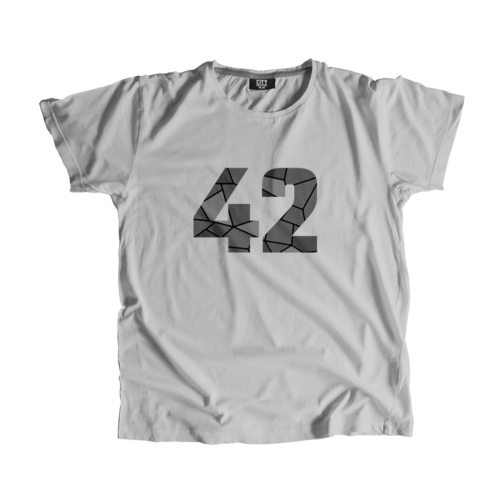 42 Number Men Unisex T-Shirt (Melange Grey)