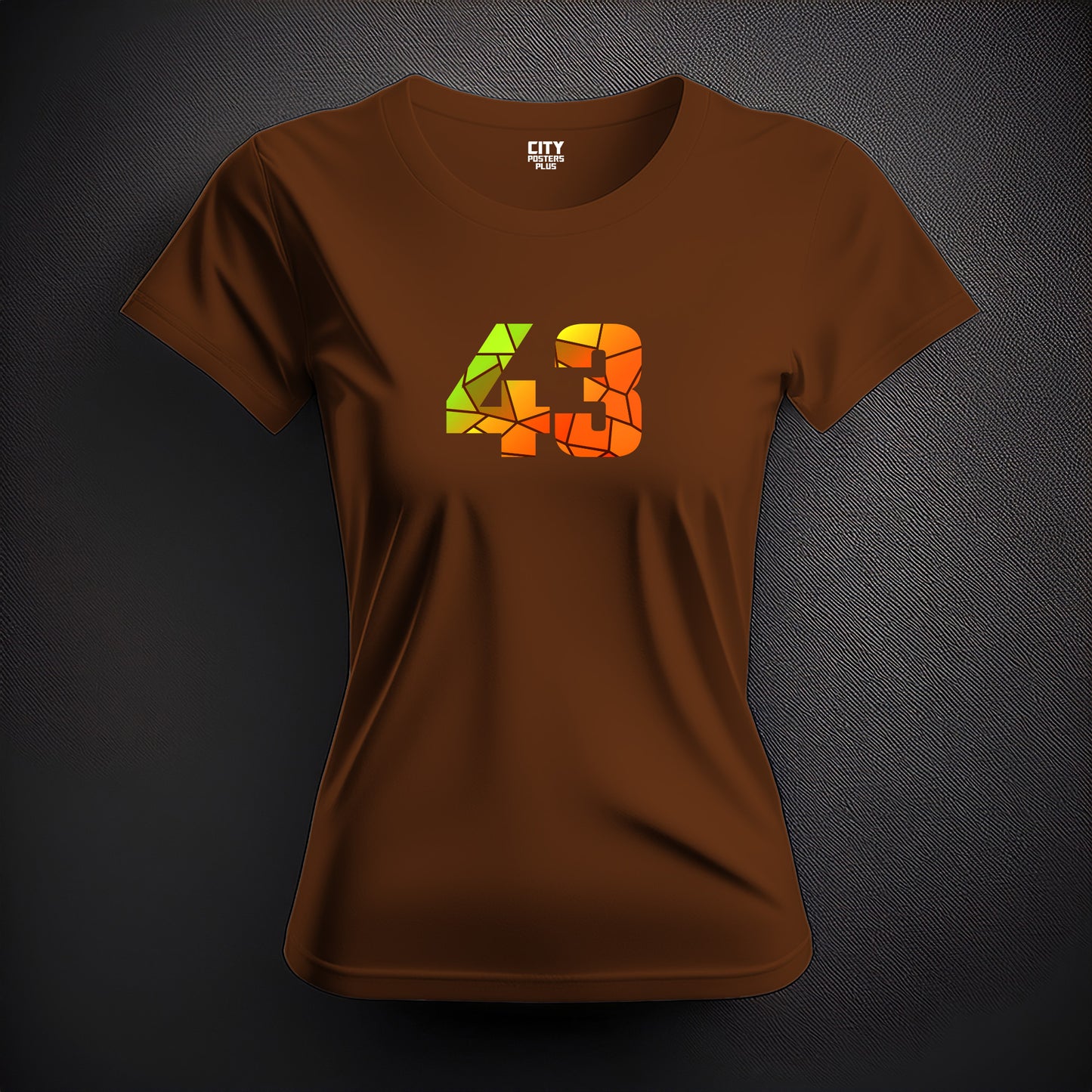 43 Number Women T-Shirt (Brown)