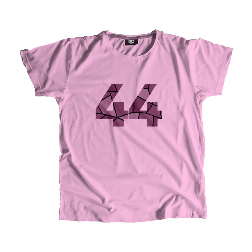 44 Number Men Unisex T-Shirt (Light Pink)