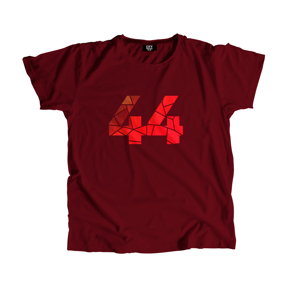 44 Number Men Unisex T-Shirt (Maroon)